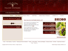 Tablet Screenshot of falconvintners.com